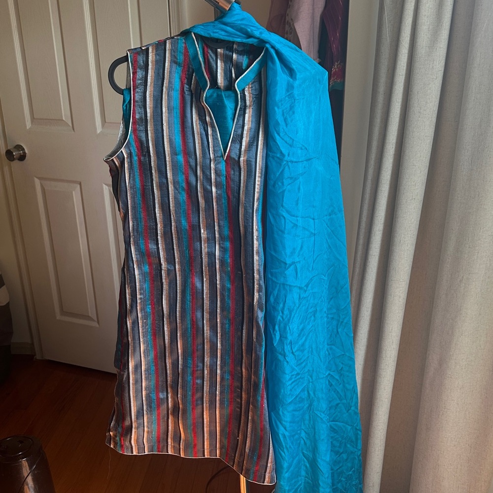 3 piece silk suit